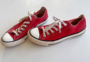 Converse Unisex CT All Star Ox M9696 Red Casual Shoes Sneakers Size M 5 W 7